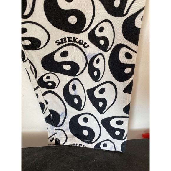 Shekou High Waisted  Yin and Yang Jeans Size Large . grunge jeans, - Picture 8 of 10